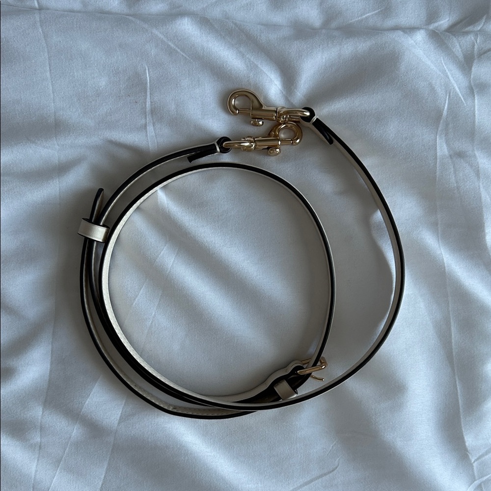 Coach Gold and Chalk Crossbody Strap